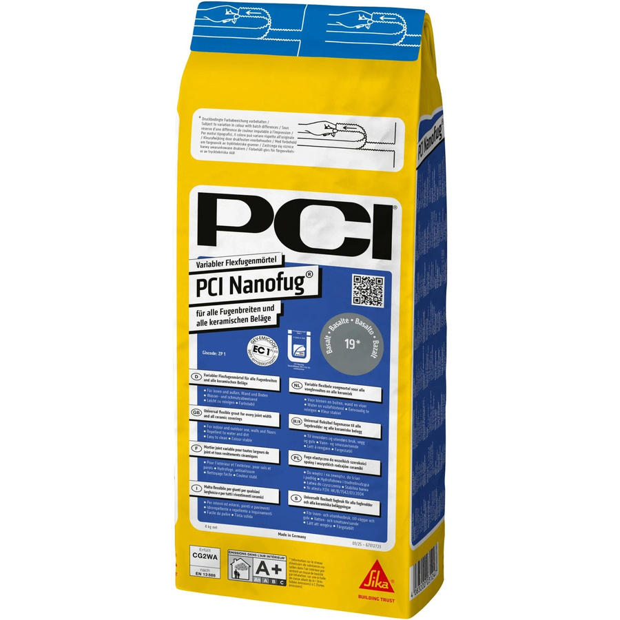 PCI Nanofug Flexfugenmörtel Silbergrau 4 kg wasserfest - Bild 2
