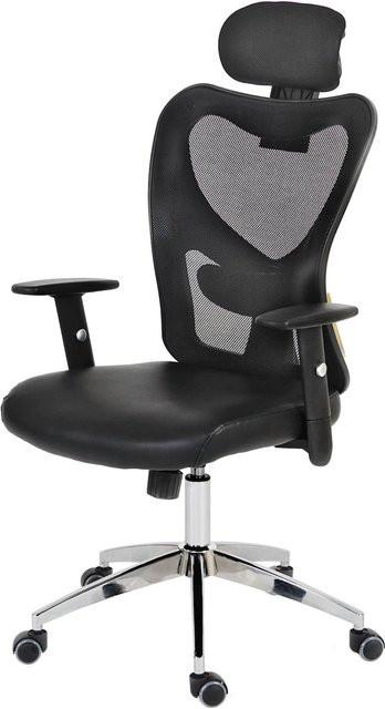MCW Profi-Bürostuhl Pamplona Chefsessel Drehstuhl aus Kunstleder in Grau - Bild 1