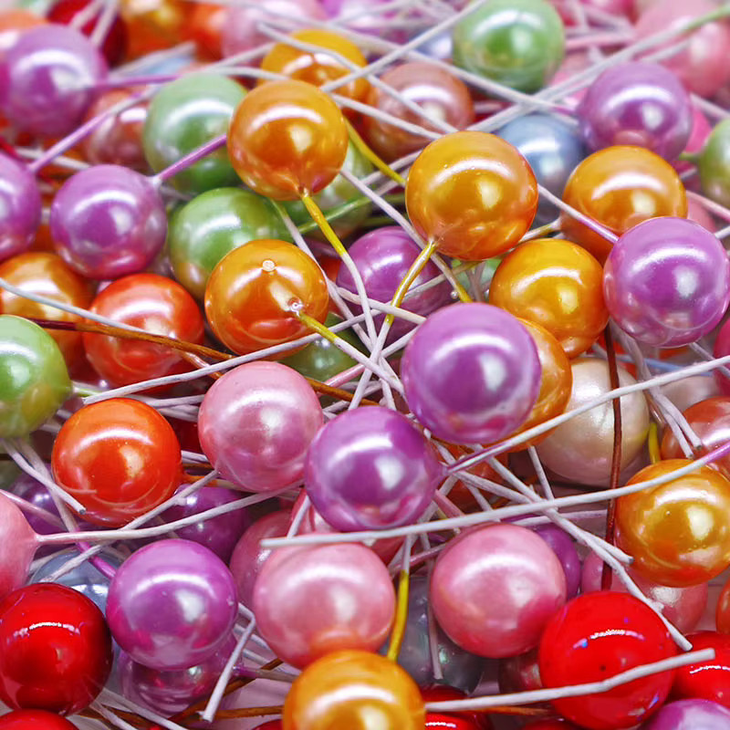 100 Stück Künstliche Perlen-Staubblätter von ZQCXLD in Multicolour für DIY Dekorationen, Hochzeiten und Partys - Bild 2
