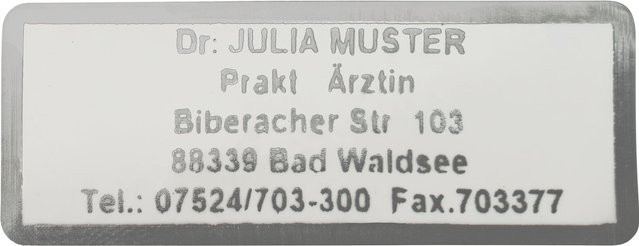 Personalisierter Namensaufkleber Schrifttyp A in Silber und Weiß für vielseitige Anwendungen - Bild 1