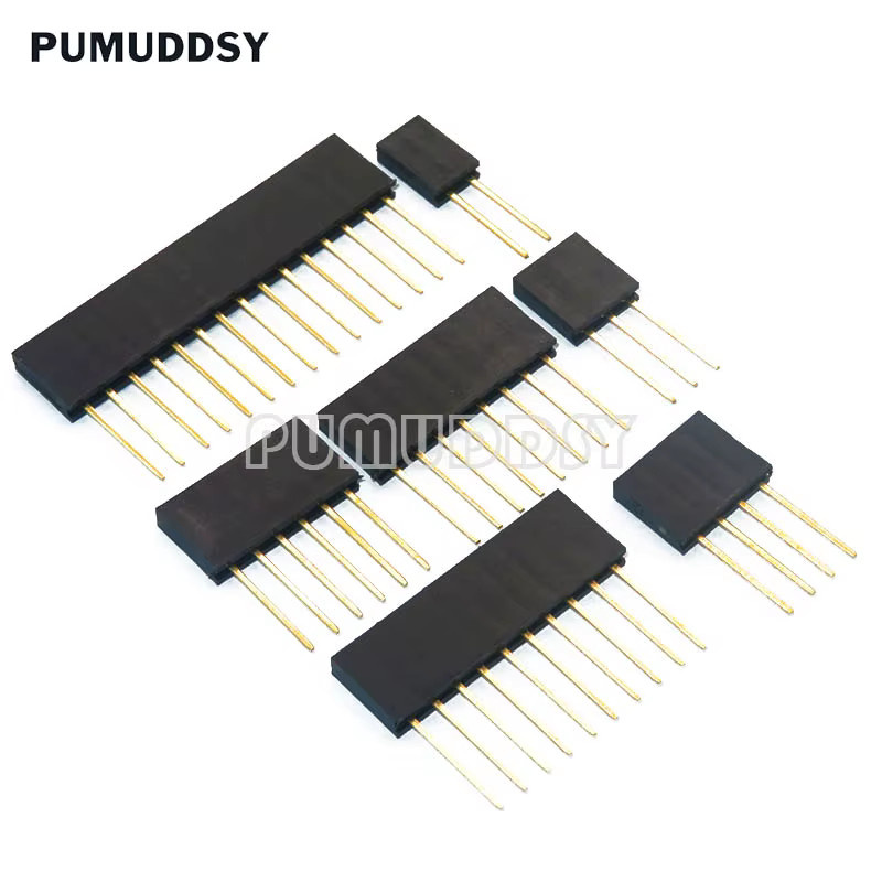 PUMUDDSY Pin Header Buchse Stecker Set mit 11mm langen Stiften, 2,54mm Pitch, zweireihig, Schwarz, 2 bis 20 Pin für Arduino und Raspberry Pi, 10 Stück - Bild 3