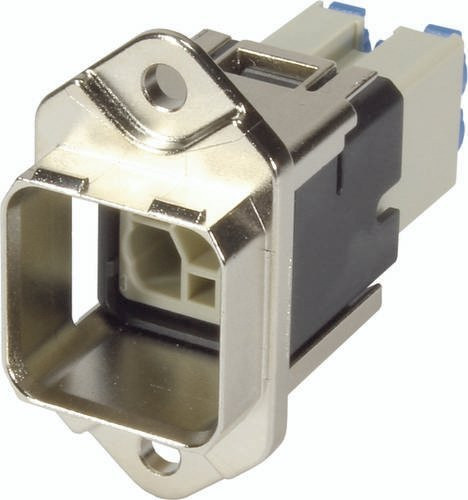 HARTING Wanddurchführung 09352320311 aus Messing in Silber mit 5 Polen - Bild 1