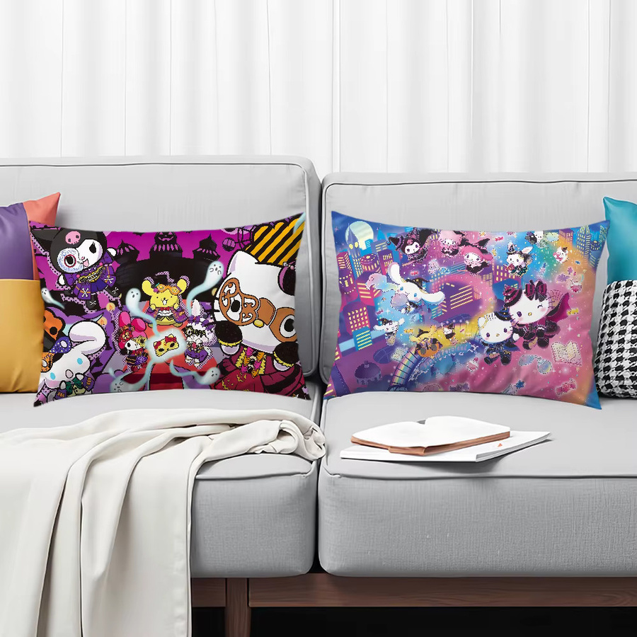 Sanrio Halloween Magische SRO Katze Kissenbezug Multicolor, Rechteckiger Kissenbezug für Sofa und Wohnzimmer - Bild 3