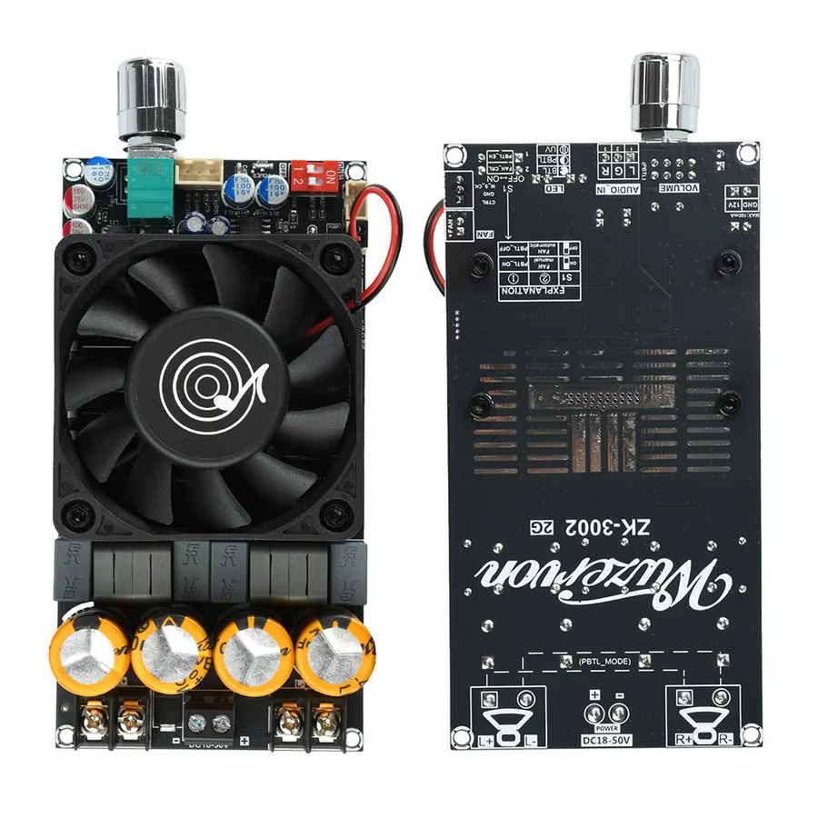 ZK-3002 2G Zweite Generation DC18-50V Pure Post Verstärker Board mit TPA3255 Chip, Dual Kanal 600W (300W + 300W) oder Mono, Schwarz - Bild 4