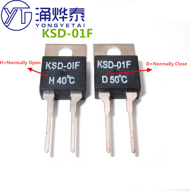 Thermoschalter KSD-01F JUC-31F Temperatursensor Thermostat 1,5A Schwarz - Bild 1