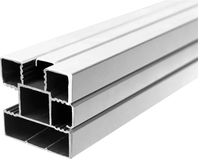 T&J Ecosteck Pfosten aus Aluminium in Silber B/T/H: 6,8 x 6,8 x 240 cm - Bild 1