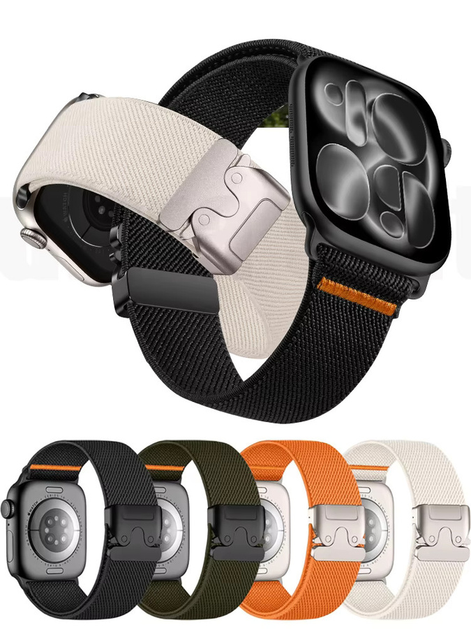 LCAPLE Uhrenarmband Textil/NATO, Schwarz, Unisex - Bild 1