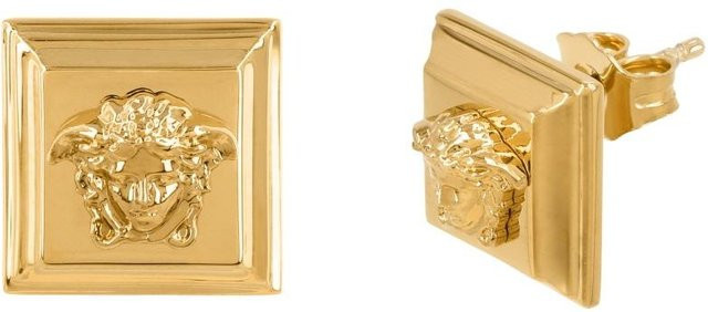 Versace Medusa Säulen Ohrstecker, Gold, Damen, beige - Bild 1