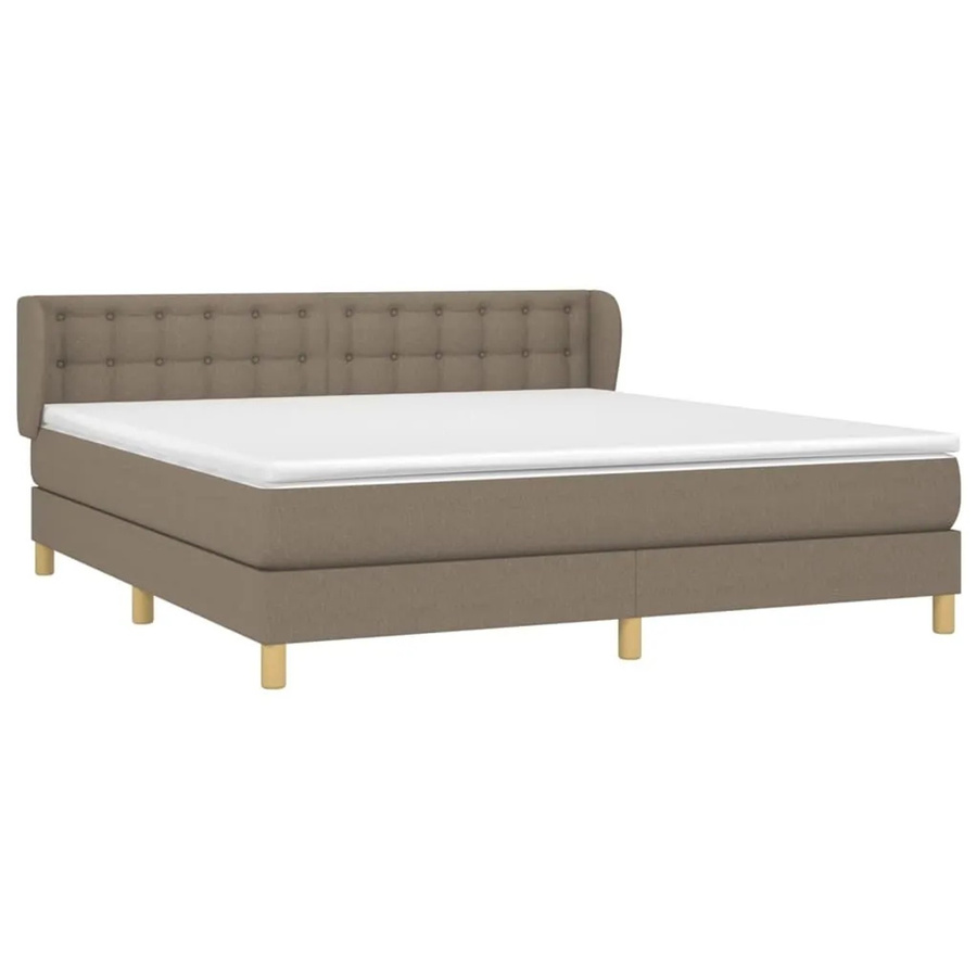 vidaXL Boxspringbett mit Matratze Hybrid-Design in Beige, B/T/H: 160 x 200 x 163 cm - Bild 2