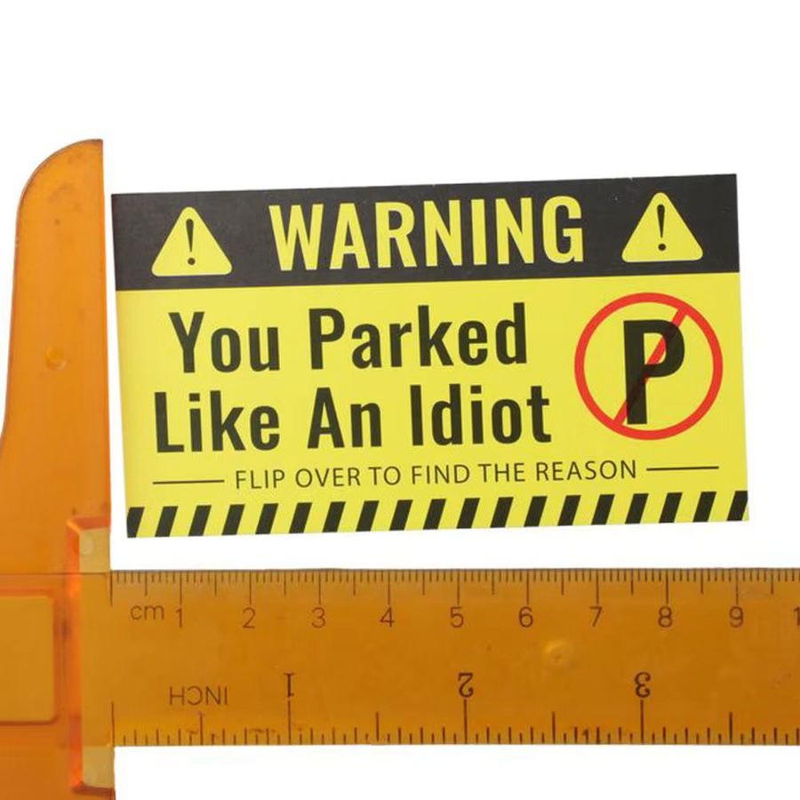 100 Stück Bad Parking Cards Lustige Parking Violation Cards in Weiß und Gelb aus Papier - Bild 4
