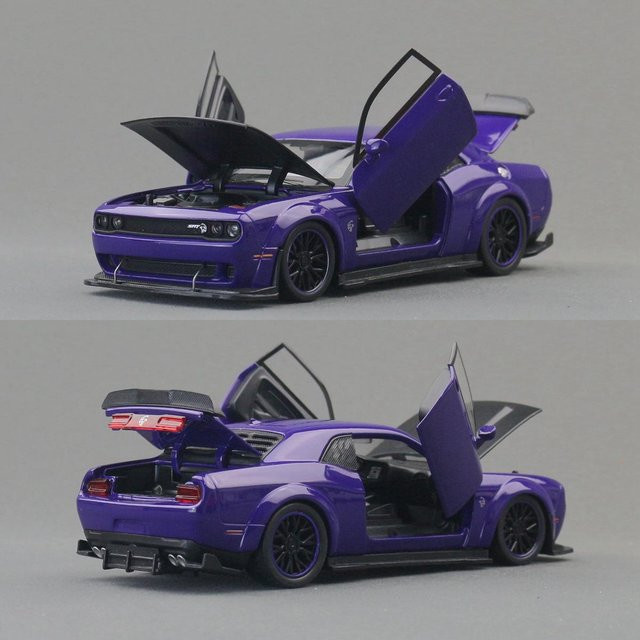 Linyi toy car Dodge Challenger Srt Redeye Hellcat, Modellauto, 1:32, Metall, mit Licht und Sound, ab 14 Jahren - Bild 1