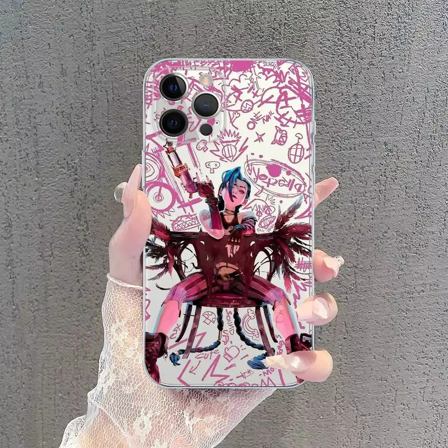 Graffiti Arcane Jinx Handyhülle für Apple iPhone kompatibel mit iPhone 17 16 15 14 13 12 11 Pro Max Mini XR XS SE und älteren Modellen, Mehrfarbig - Bild 2