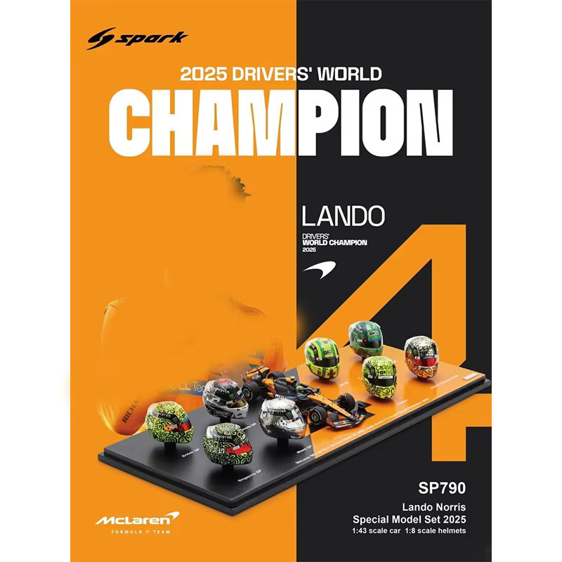 Bburago McLaren MCL39 Norris 2025 Abu Dhabi, Miniatur-Automodell, Metall, Harz - Bild 2