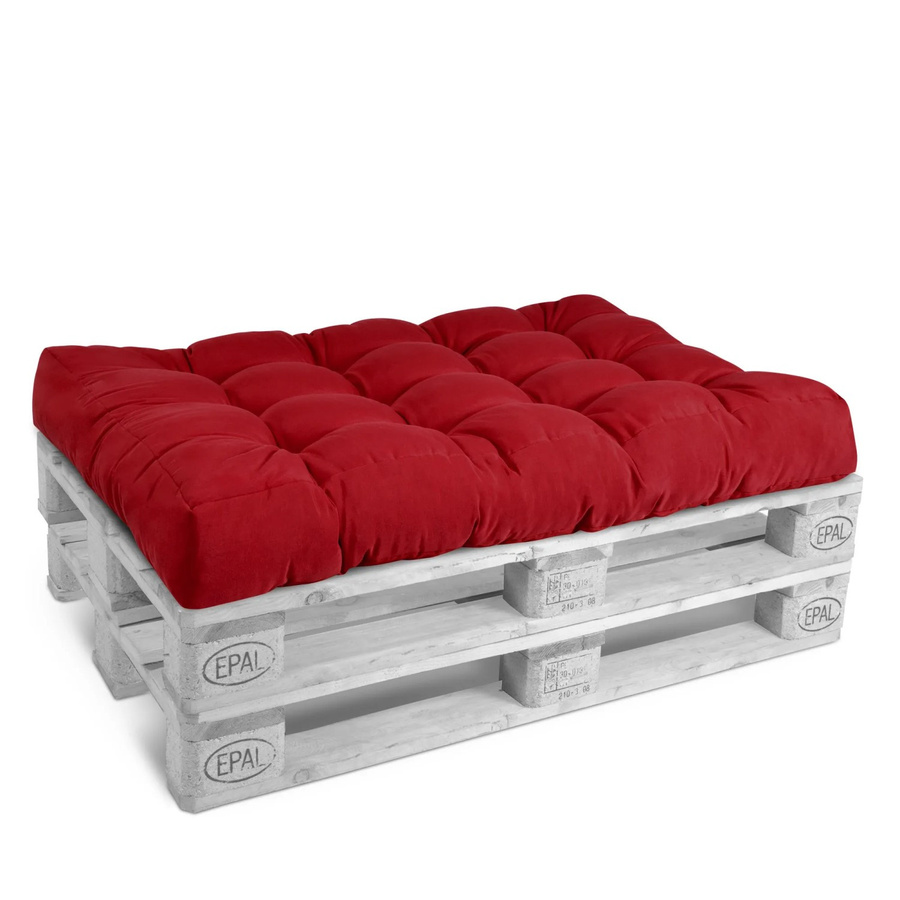 Beautissu ECO Style Palettenkissen Sitz in Rot, B/T/H: 120 x 80 x 15 cm - Bild 2
