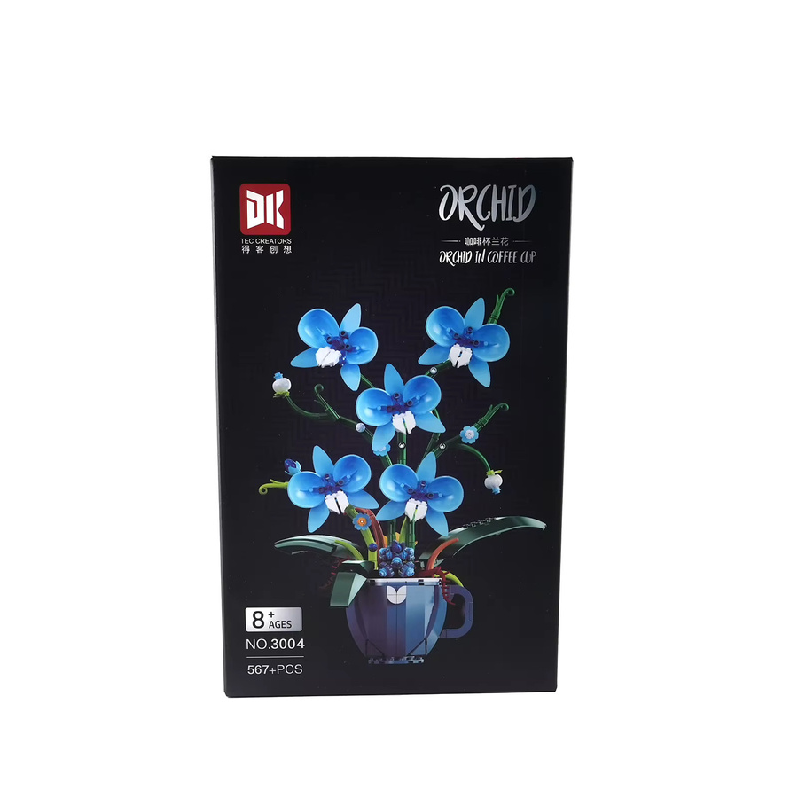 Romantischer blauer Orchideen-Blumenstrauß, Bausteine, ab 8 Jahren - Bild 3