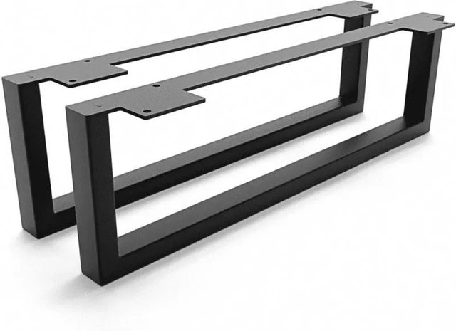 HEVVA Möbelfüße GRAZ 2er Set Schwarz Höhe: 15 cm, Tiefe: 50 cm - Bild 1