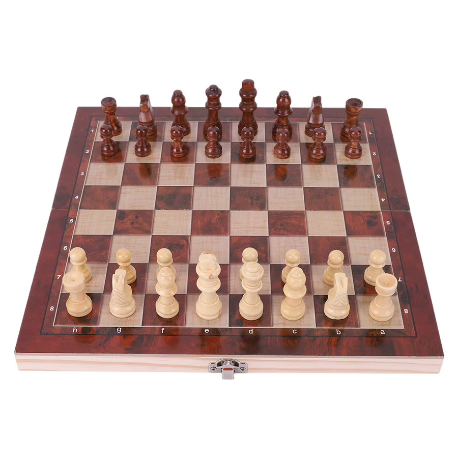 APWIKOGER Holz-Schachset, Brettspiel, Holz, 29x29cm - Bild 2
