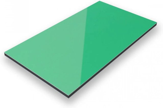Aluverbund24 Aluminiumverbundplatte Grün RAL 6024 B/H: 150 x 75 cm, Dicke: 3 mm - Bild 1