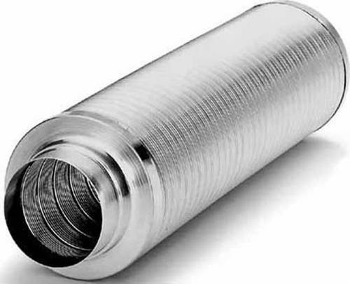 Helios Schalldämpfer FSD 250 Rohr aus Aluminium in Silber - Bild 1
