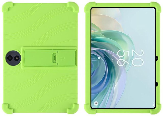 Stoßfeste Silikon-Schutzhülle mit Ständer für TCL TAB 11 Gen 2 und TCL TAB 11 FE in Grün - Bild 1