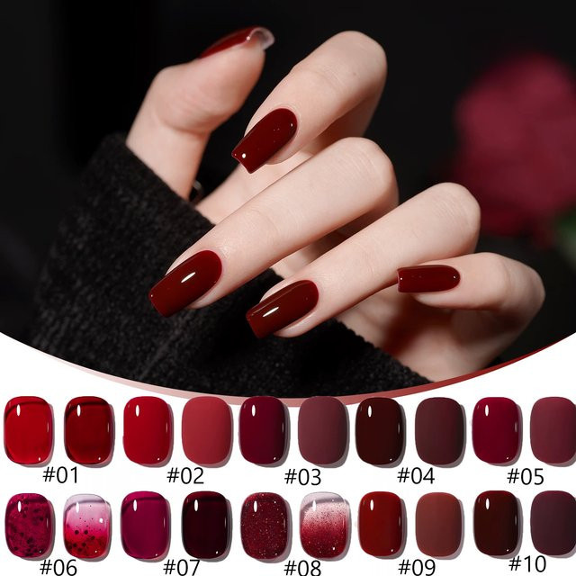 MIANEL Nagellack Gel, Kirschweinrot, 10 ml - Bild 1