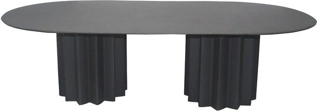 Couchtisch Zabania Vente-unique Schwarz Metall Rechteckig B: 125 cm, H: 63,5 cm, T: 35,5 cm - Bild 1