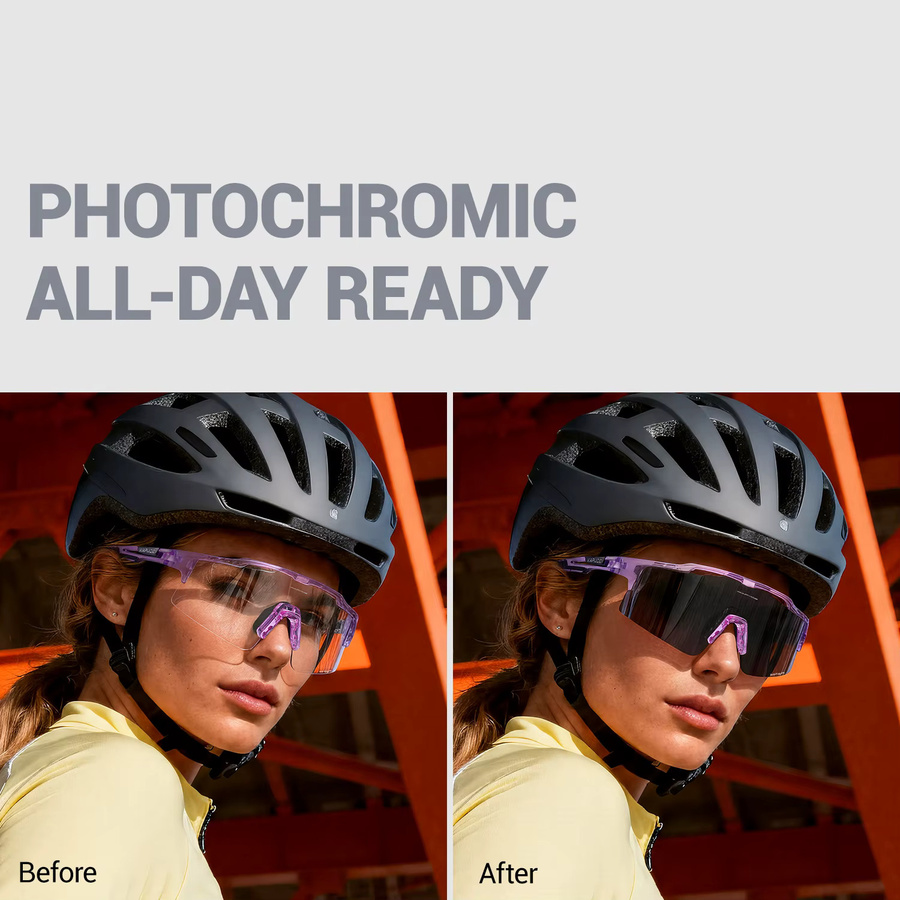 KAPVOE Sportsonnenbrille, Photochrome, Männer, Purple, Kunststoff - Bild 3