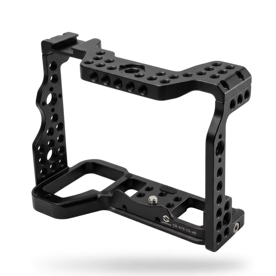 SOARSHOT Kamerakäfig für Sony A7S III, A7 IV, A1, A7R IV und A7R V aus CNC Aluminium in Schwarz mit 1/4 und 3/8 Gewinden sowie Cold Shoe und ARRI Anschluss - Bild 7