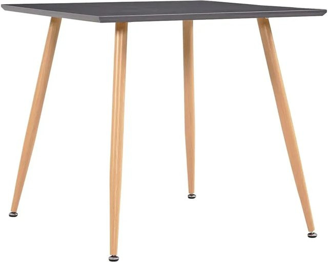 vidaXL Esstisch modern in Grau und Eichefarben aus MDF und Stahl, B/T/H: 80,5 x 80,5 x 73 cm - Bild 1