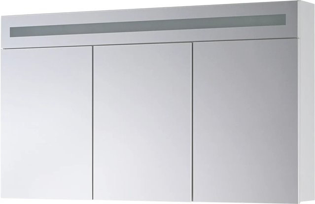 Sanotechnik Spiegelschrank Weiß mit Softclose-Türen und internen Regalen für dein Badezimmer, Breite: 120 cm - Bild 1
