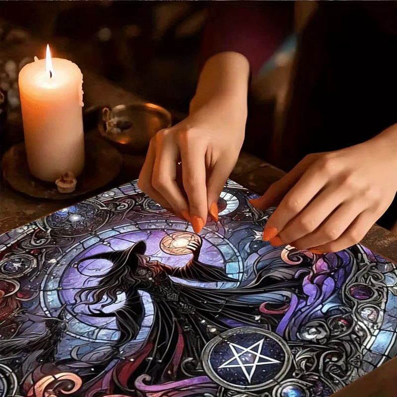 VIKAMA Tischdecke im Boho-Stil mit Tarot-Karten-Motiv für mystische Dekorationen - Bild 2