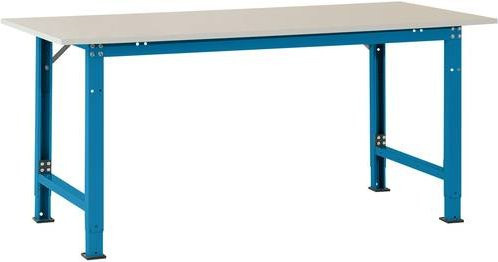 Manuflex Packtisch PACKPOOL Spezial mit Melaminplatte in Brillantblau (RAL 5007), B/T/H: 175 x 80 x 72,2-102,2 cm - Bild 1
