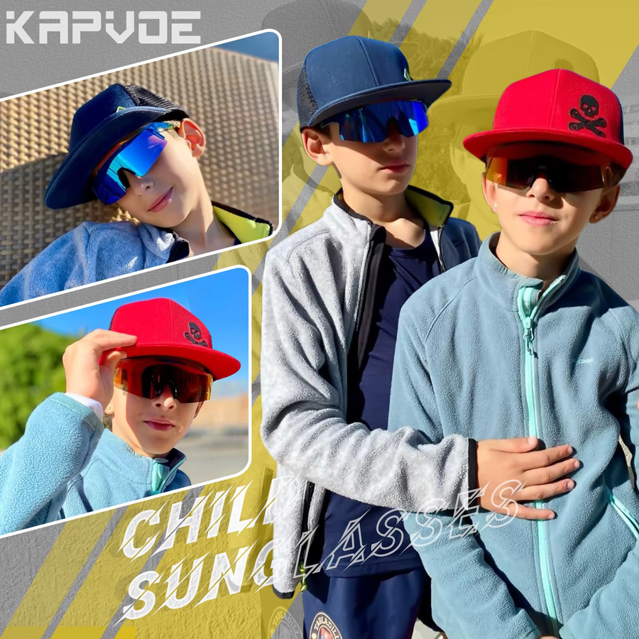 Kapvoe Kinder-Sonnenbrille, Vollrand, Multicolor, Kunststoff - Bild 3