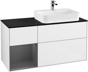 V&B Waschtischunterschrank Finion in Weiß lackiert, Breite: 120 cm, Tiefe: 50,1 cm, Höhe: 50,1 cm - Bild 1