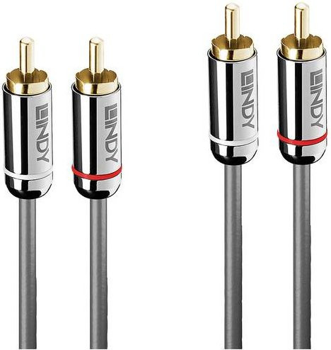 Lindy RCA Audio Anschlusskabel 2x Cinch-Stecker auf 2x Cinch-Stecker, 10 m, Anthrazit - Bild 1