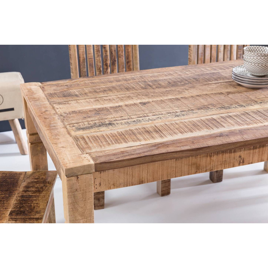 Wohnling Esstisch Toskanisch aus Mango Massivholz in Braun und Beige, B/T/H: 120 x 70 x 76 cm - Bild 2