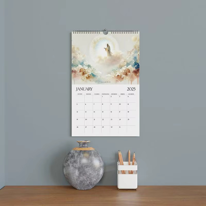 Christlicher Wandkalender 2025 mit Bibelgeschichten und Jesus-Geschichten, Mehrfarbig - Bild 2