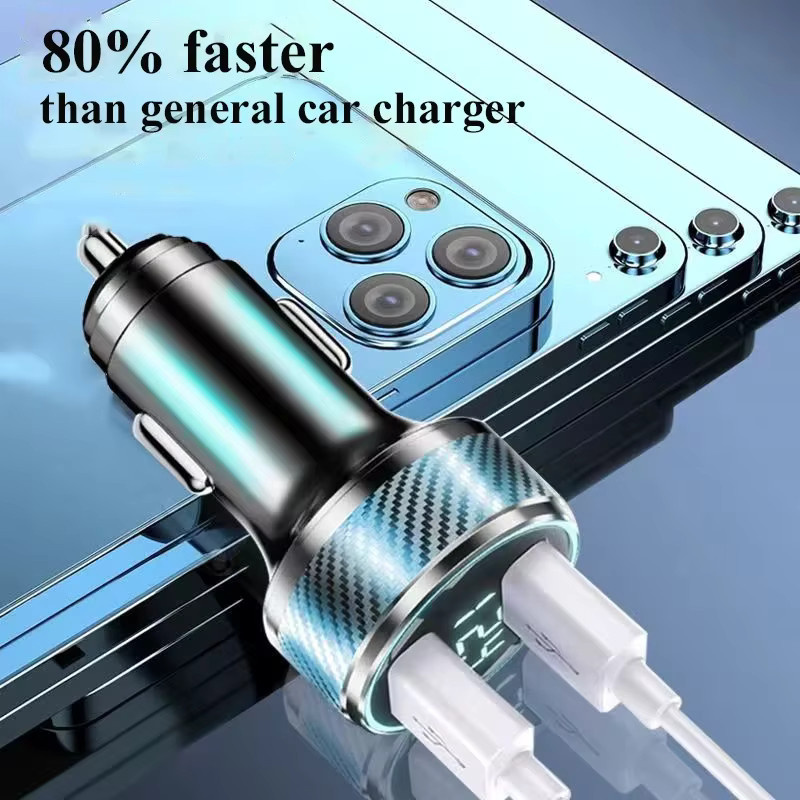 UYUXIO 300 W USB-Autoladegerät mit USB-C und Spannungsüberwachung für iPhone 15 Pro Max, Samsung, OPPO, VIVO und Huawei - Bild 3