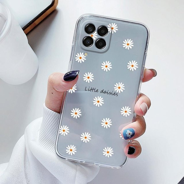 Stoßfeste Silikon-Handyhülle mit niedlichem Cartoon-Paar-Bären Design für Samsung Galaxy M33 und Galaxy M53 5G in Transparent - Bild 1