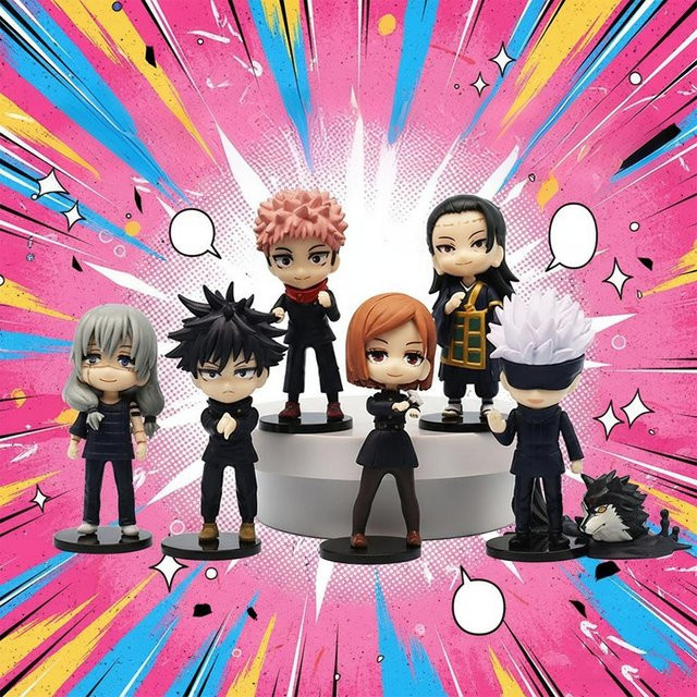 Bandai Jujutsu Kaisen Figur, 7-teiliges Set, Kunststoff, Bunt / Mehrfarbig - Bild 1