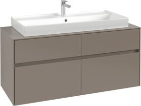 V&B Waschtischunterschrank Collaro in Cashmere Grey Matt mit mittiger Waschtischplatzierung, B/T/H: 120 x 54,8 x 50 cm - Bild 1