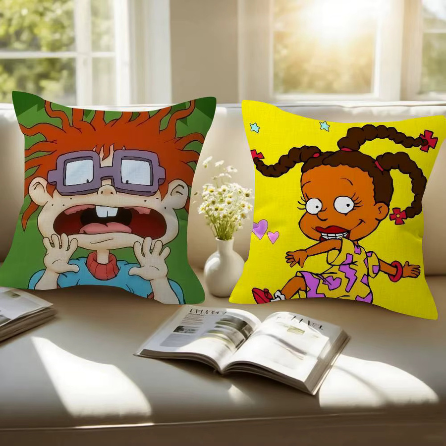Bilibili Rugrats Motiv Kissenbezug quadratisch, Mehrfarbig, B/T/H: 45 x 45 x 45 cm - Bild 2