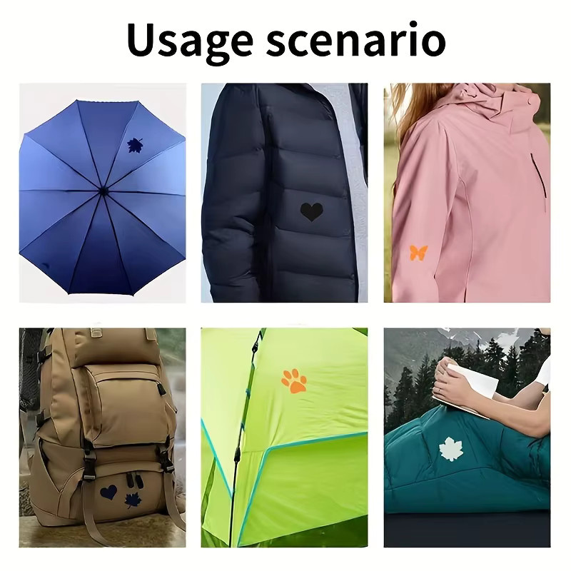 Selbstklebendes und wasserdichtes Jacken-Stoffpflaster zum Reparieren von Löchern in Schwarz und Multicolor - Bild 4