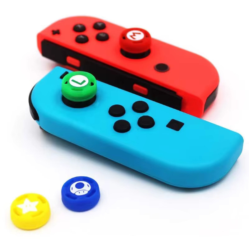 Silikon-Joystick-Kappen als Daumengriffe und Schutzabdeckung für deine Nintendo Switch und Switch Lite in Schwarz und Multicolour - Bild 2