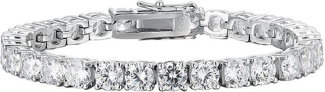 Wucifang Jewelry Tennis Armband Halskette, 925 Silber, Moissanit, Damen, 19cm - Bild 1