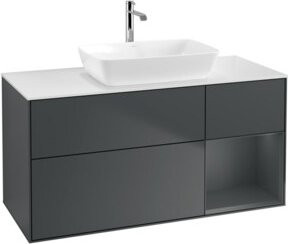 V&B Waschtischunterschrank Finion in Grau lackiert, Breite: 120 cm, Tiefe: 50,1 cm, Höhe: 50,1 cm - Bild 1