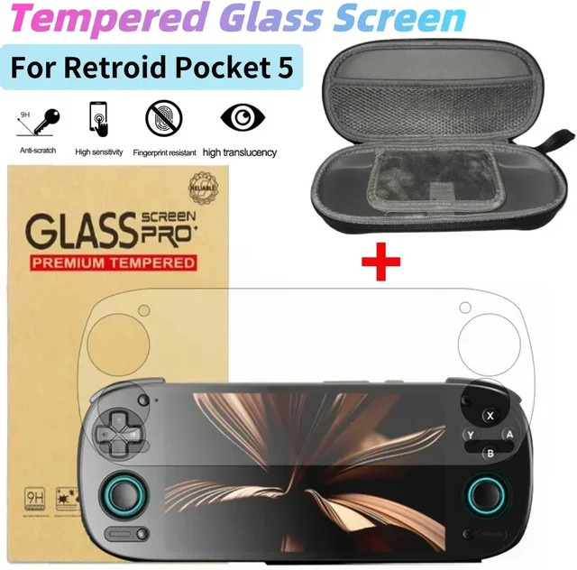 Retroid Pocket 5 RP5 Displayschutzfolie aus gehärtetem Glas in Transparent - Bild 1