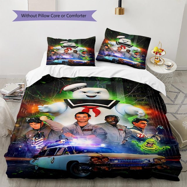 Ghostbusters Bettwäsche Set mit Bettbezug und 2 Kissenbezügen, Mehrfarbig, B/H: 135 x 200 cm - Bild 1