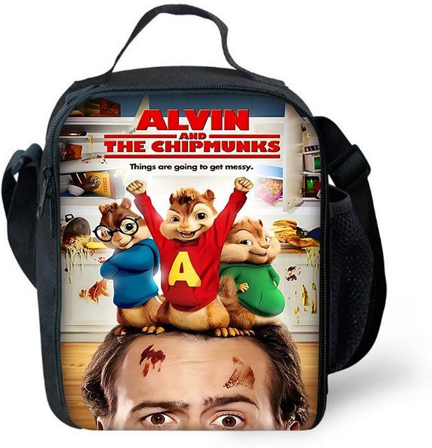 Alvin und die Chipmunks Kinderschulrucksack Set mit Brotdose und Federmäppchen in Mehrfarbig aus Nylon - Bild 1