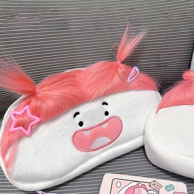 Binchi Outdoor Product Plüsch Federmäppchen Pink mit großem Fassungsvermögen und Cartoon-Design - Bild 1